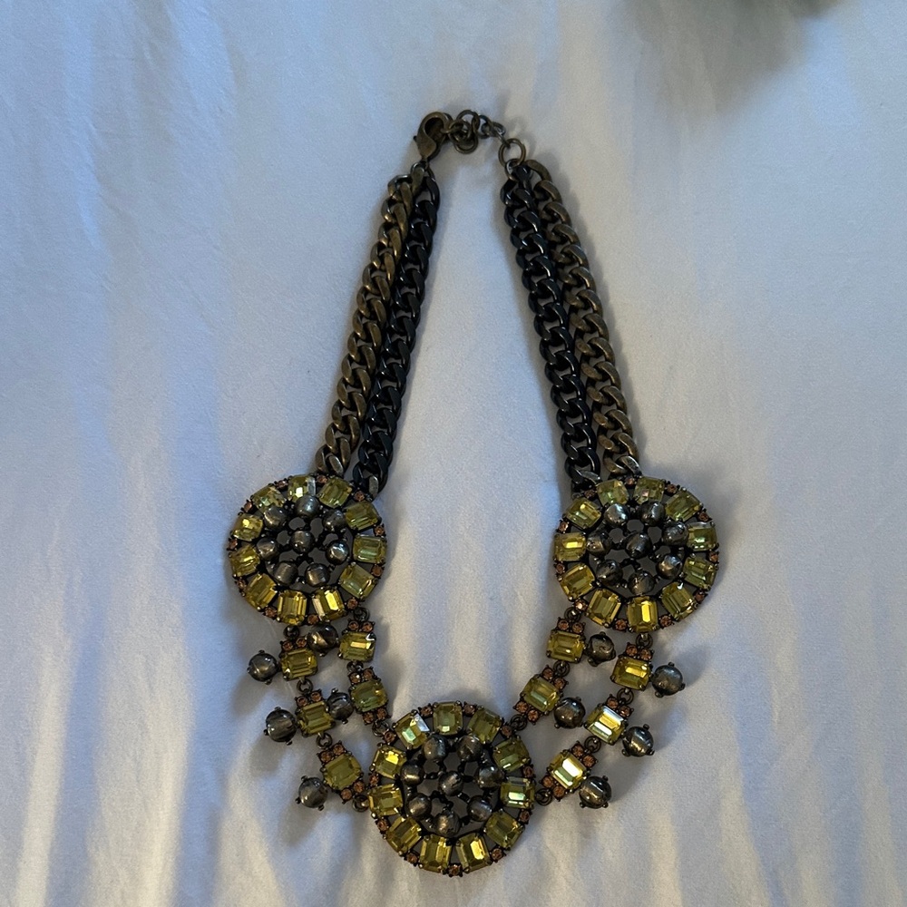 Stella & Dot Gold and Black Statement Necklace